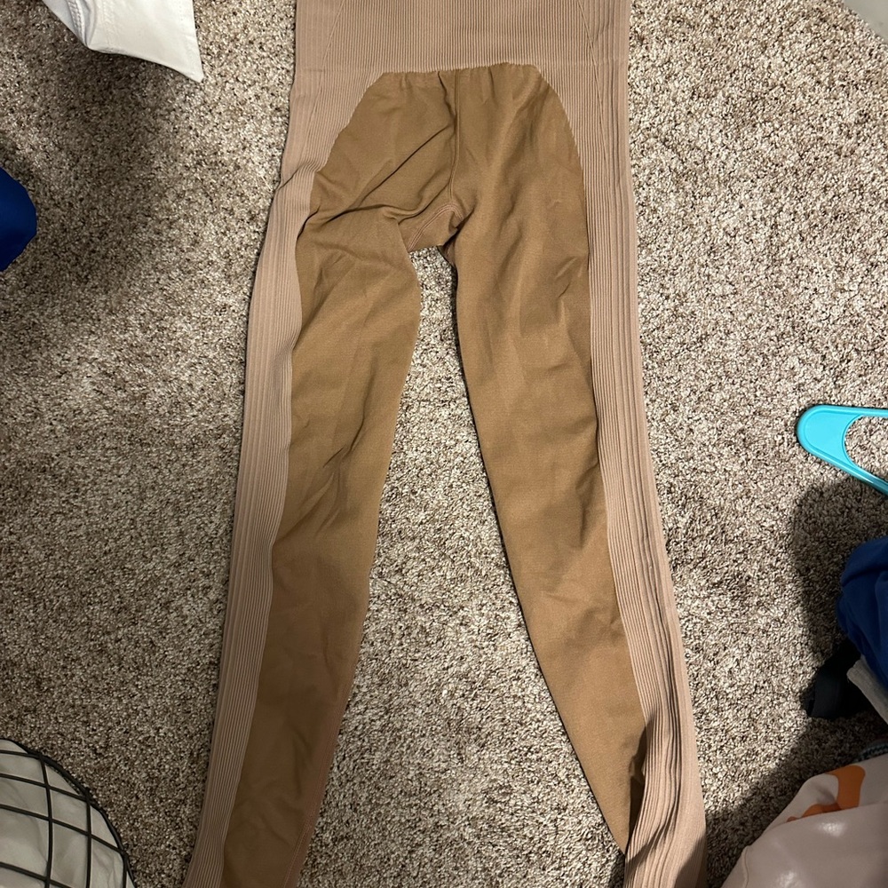Ryka Brown/tan Ribbed Leggings